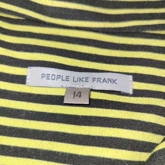 People Like Frank Top 14 Green Striped Moto Zipper Anthropologie Beetlejuice - Picture 6 of 11